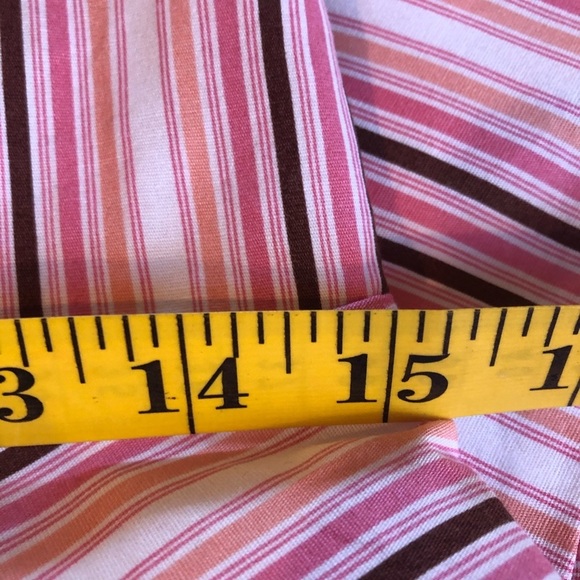 Teeze Me strapless pink brown orange striped Dress size 5 - Picture 8 of 8